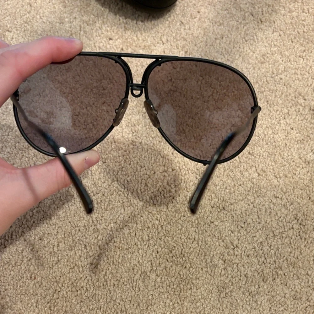 Porsche Design by Carrera Black Aviator Sunglasses Vintage